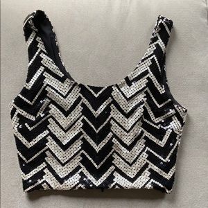 Sequin crop top